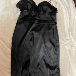 Black Satin Mini dress